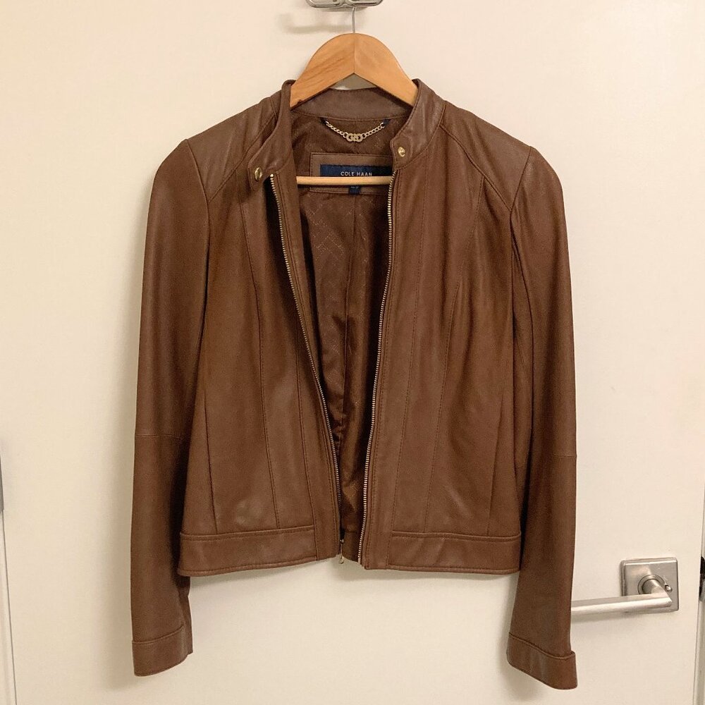 Cole Haan Brown Leather Jacket (XS)